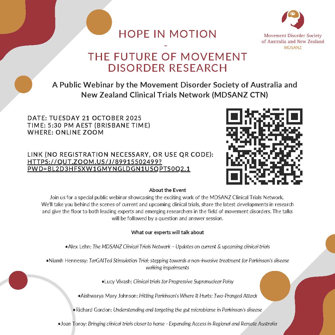 MDSANZ CTN webinar flyer